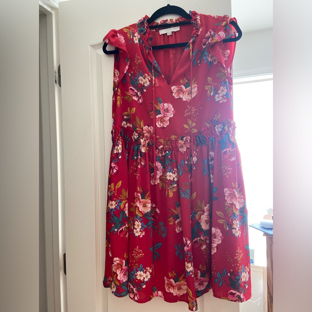 LOFT Floral Dress with Pockets
